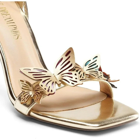 ❤️Women Gold High Heels Strappy Gladiator Toe Fashion Dressy Heels Wedding - Picture 2 of 7